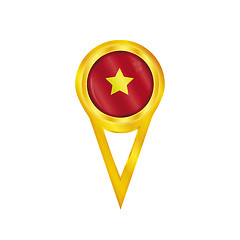 Image showing Vietnam pin flag