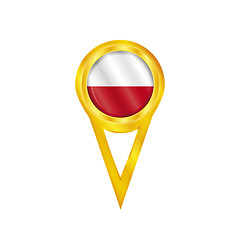 Image showing Poland pin flag
