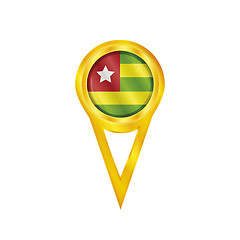 Image showing Togo pin flag