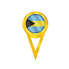 Image showing Bahamas pin flag