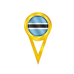 Image showing Botswana pin flag