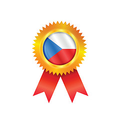 Image showing Czech medal flag