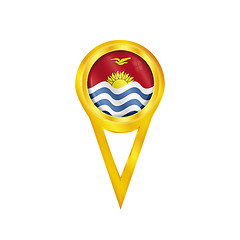 Image showing Kiribati pin flag