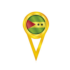 Image showing Sao Tome & Principe pin flag