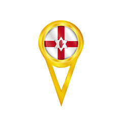 Image showing Northern Ireland pin flag