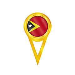 Image showing Timor pin flag