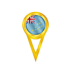 Image showing Tuvalu pin flag