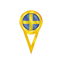 Image showing Sweden pin flag