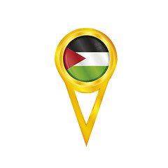 Image showing Gaza Strip pin flag