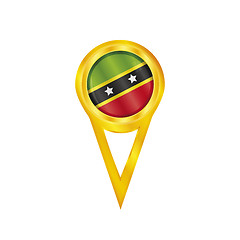 Image showing Saint Kitts & Nevis medal flag