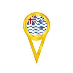 Image showing British Indian Ocean pin flag