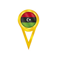 Image showing Libya pin flag