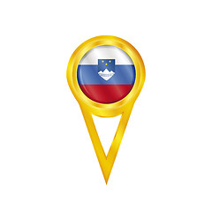 Image showing Slovenia pin flag