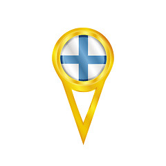 Image showing Finland pin flag