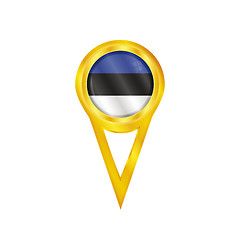 Image showing Estonia pin flag