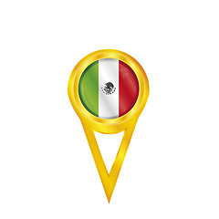 Image showing Mexico pin flag