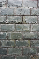 Image showing Green Stone wall