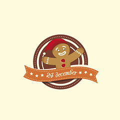 Image showing Gingerbread Man christmas label