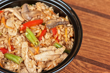 Image showing Rice chicken vegetable