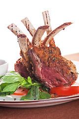 Image showing roasted lamb rib