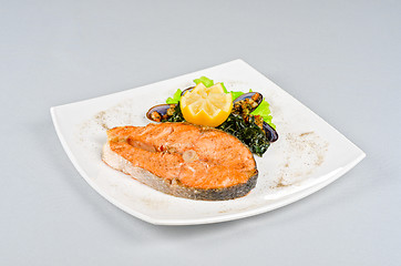 Image showing salmon steak