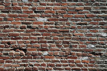 Image showing Distressed brick wall