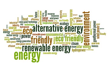 Image showing Energy word cloud