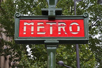 Image showing Paris metro