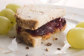 Image showing Peanut Butter and Jelly Sandwich