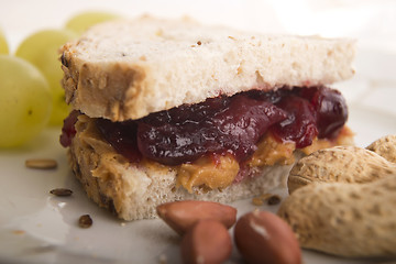 Image showing Peanut Butter and Jelly Sandwich