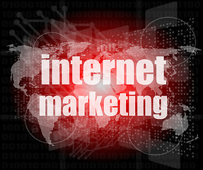 Image showing internet marketing - digital touch screen interface