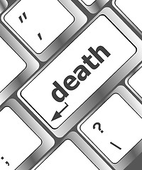 Image showing Keyboard with death word button