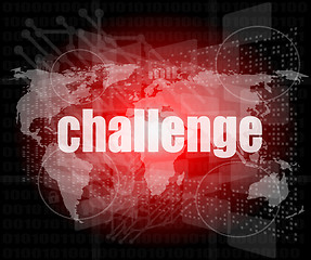 Image showing Marketing concept: words challenge on digital screen