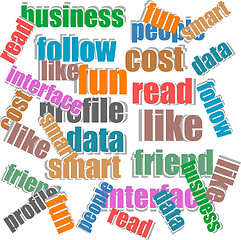 Image showing Internet Marketing concept words stickers set