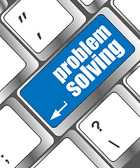 Image showing problem solving button on computer keyboard key
