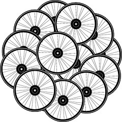 Image showing Bicycle wheel set isolated on white