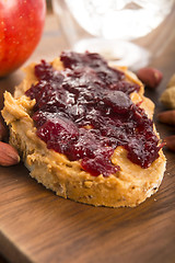 Image showing Peanut Butter and Jelly Sandwich