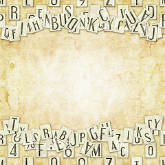 Image showing letter seamless texture with space for text