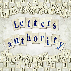 Image showing letters authority