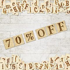 Image showing 70 % off