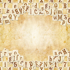 Image showing letter seamless texture with space for text