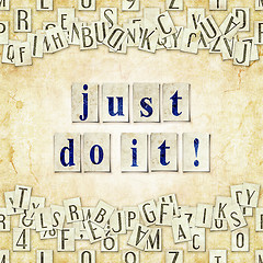 Image showing just do it !