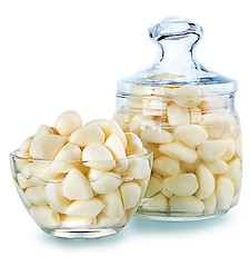 Image showing jar of pickled garlic 