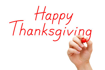 Image showing Happy Thanksgiving Red Marker