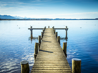 Image showing Jetty at the Chiemsee