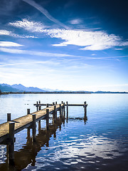 Image showing Jetty at the Chiemsee