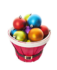 Image showing Bulging Basket of Balls with Clipping Path