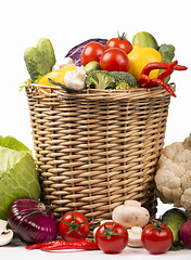 Image showing Collection of fresh vegetables