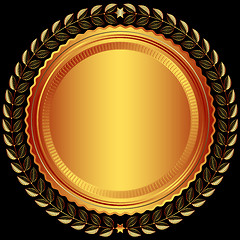 Image showing Bronze round frame