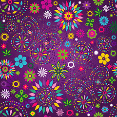 Image showing Seamless motley violet pattern